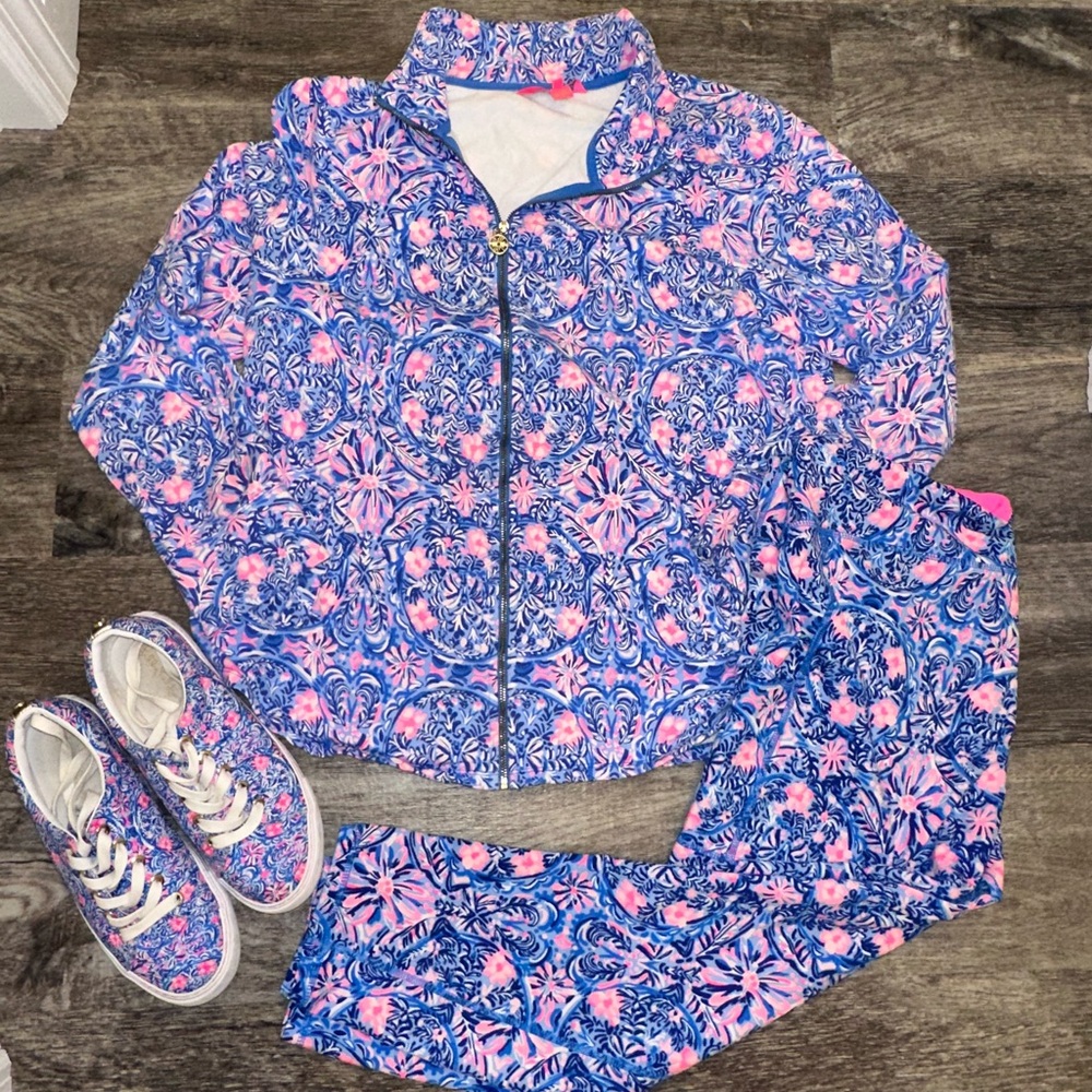 Lilly Pulitzer Blue Periwinkle Takin It Easy Jacket & Leggings